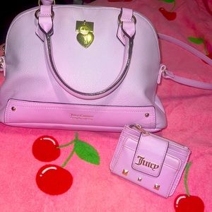 Lavender Juicy Couture Purse with Matching Wallet